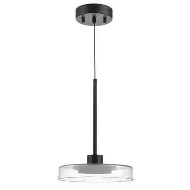 Claxy Black LED Pendant Light with Clear Glass Shade