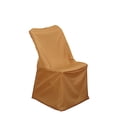thumbnail image 2 of BalsaCircle Lifetime Folding Chair Cover Slipcovers Solid Polyester Gold, 2 of 8