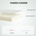 thumbnail image 4 of HOMCOM Armless Office Desk Chair, 360° Swivel Computer Chair, Cream White, 4 of 10