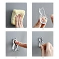 thumbnail image 4 of 2 Pieces ABS Animal Shape Hook Tool 2 Punch-free Decorative Self-adhesive Replacement Simple Style Bathroom Key Hanger Black, 4 of 9