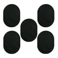 thumbnail image 1 of Furnish My Place Modern Plush Solid Black Color Rug - Pets and Kids Friendly Rug, Indoor/Outdoor Mat, Area Rugs Great for Kids, Pets, Event, Wedding, Living Room, Made in USA, 2' x 3' Oval - Set of 5, 1 of 10