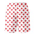 thumbnail image 4 of Gyujnb Women All‑Over Print Double Layer Shorts Drawstring Elastic Waist Casual Daily Athletic Shorts,White, 4 of 5