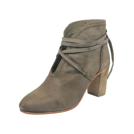 Wrap Boot Boots - Free People Womens Wrap Around Heel Boot Leather Closed Toe Ankle Fashion Boots