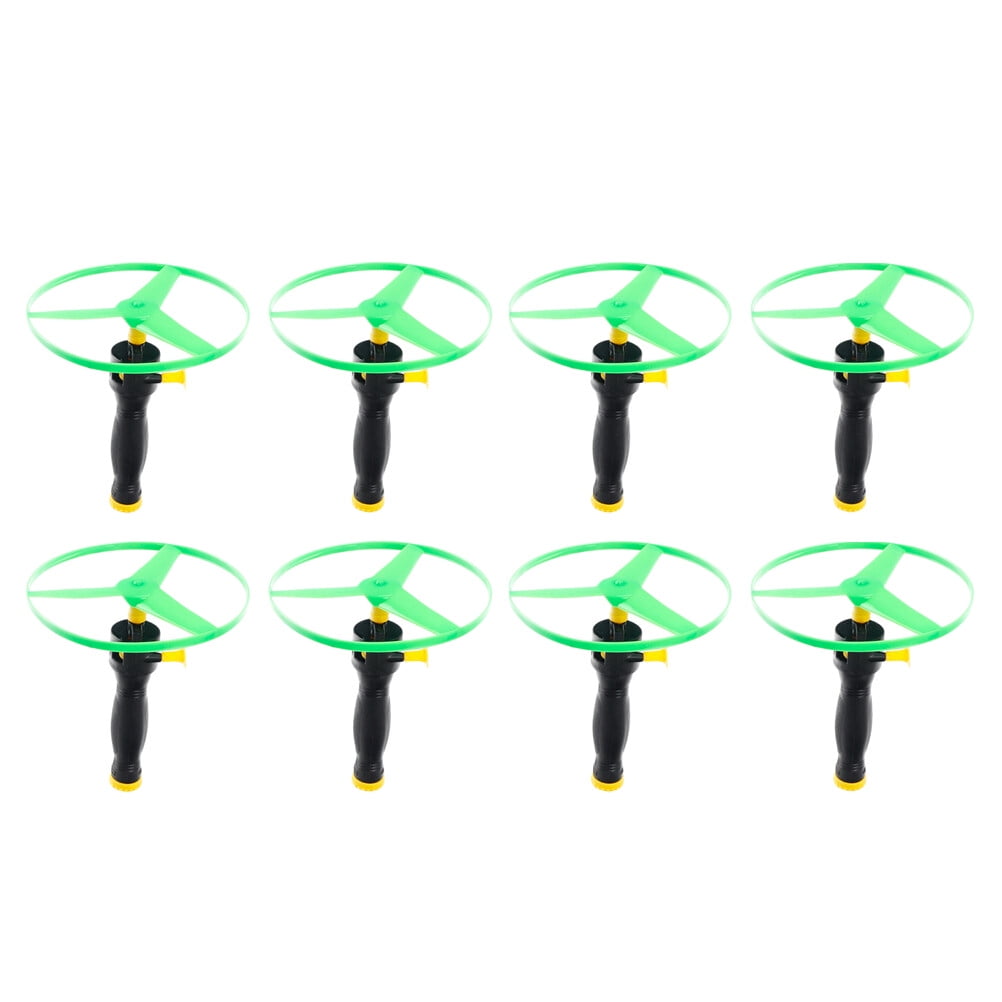 Rosarivae 8pcs Flying Disc Toys Kids Flying Disc Plaything Pull String Flying Saucers