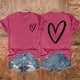 thumbnail image 2 of Tops Cortos para las Mujeres, Casual Impreso Delantero Corto Espalda Larga Manga Corta Raglan Cuello Redondo Blusa Hecha de Poliéster, Tops Largos para las Mujeres, 2 of 3