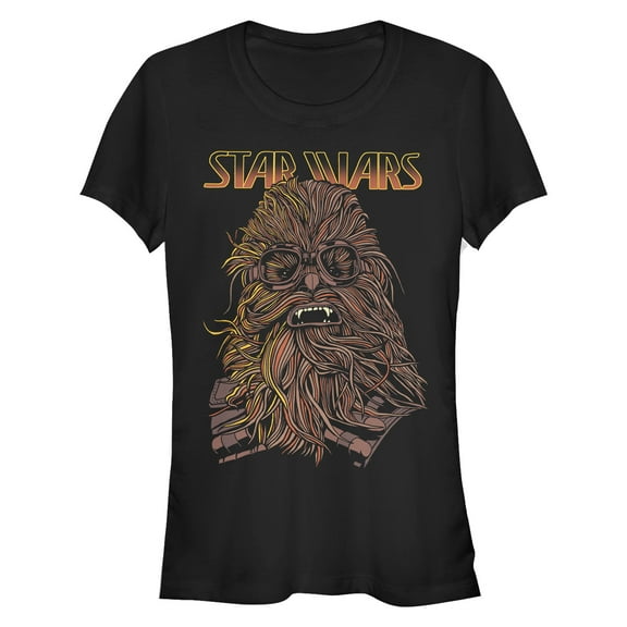 Junior's Solo: A Star Wars Story Chewie Hair Cartoon Graphic Tee Black Small