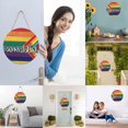 thumbnail image 5 of Replio Rainbow Door Sign Welcome Sign Wooden Farmhouse Home Sign Door Sign For Front Door Farmhouse Home Outdoor Decor Gifts Ideas, 5 of 9