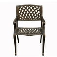 thumbnail image 3 of Oakland Living Contemporary Modern Outdoor Mesh Lattice Aluminum Dining Chair Bronze, 3 of 5