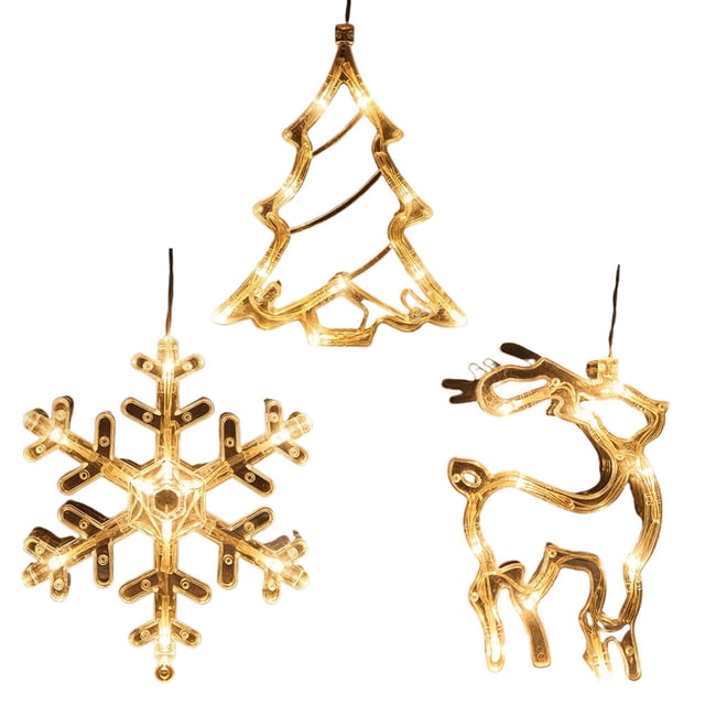 Luces LED De Navidad Para Ventana, Lámpara De Araña Con Ventosa, Luces Decorativas Para Cortina, Decoración Navideña