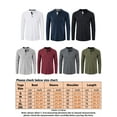 thumbnail image 2 of Avamo Mens Henley Waffle Casual Long Sleeve Lightweight Button T-Shirts Autumn Regular Fit Shirt, 2 of 4