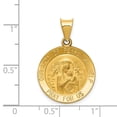 thumbnail image 2 of FJC Finejewelers 14 kt Yellow Gold Polished/Satin Our Lady Perpetual Help Medal Hollow Charm 27 x 19 mm, 2 of 6