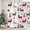 Red and Grey, variant on Christmas Shower Curtain, Farmhouse Rustic Barn Door Wooden Gingerbread House Xmas Tree Winter New Year Holiday Bathroom Curtain Waterproof Fabric Machine Washable with Hooks, 36" Wx72 L