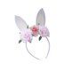 thumbnail image 2 of Diadema con orejas de conejo y tocado de flores para fiesta infantil, accesorio para el cabello de Pascua, diadema de plástico, 2 of 6