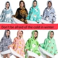 thumbnail image 2 of Sudadera con capucha de gran tamaño para niños y adultos, manta de franela, Sherpa, forro polar, cálido, suave, para acurrucarse, Invierno, 2 of 4