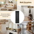 thumbnail image 3 of Slim Hall Tree with Cabinet & 6 Hanging Hooks, Narrow Coat Rack with Shoe Storage,Entryway Furniture Elegant Foyer Cabinet for Hallway, Living Room, Black, 3 of 7