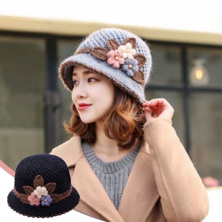 LSLJS Winter Hat for Women, 21 inch Woolen Crochet Knitted  display picture 1