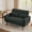 Black, variant on Pingliang Home Loveseat Small Sofa Modern Linen Fabric 2 Seat Couch Tufted Love Seat with 2 Throw Pillows for Small Space Living Room Bedroom Apartment Office Studio