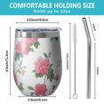 thumbnail image 5 of 12oz Stainless Steel Insulated Wine Tumbler with Lid and Straw – Double Wall Vacuum Mug for Hot & Cold Drinks, 304 Steel Interior, Sweat-Free Design, 5 of 5