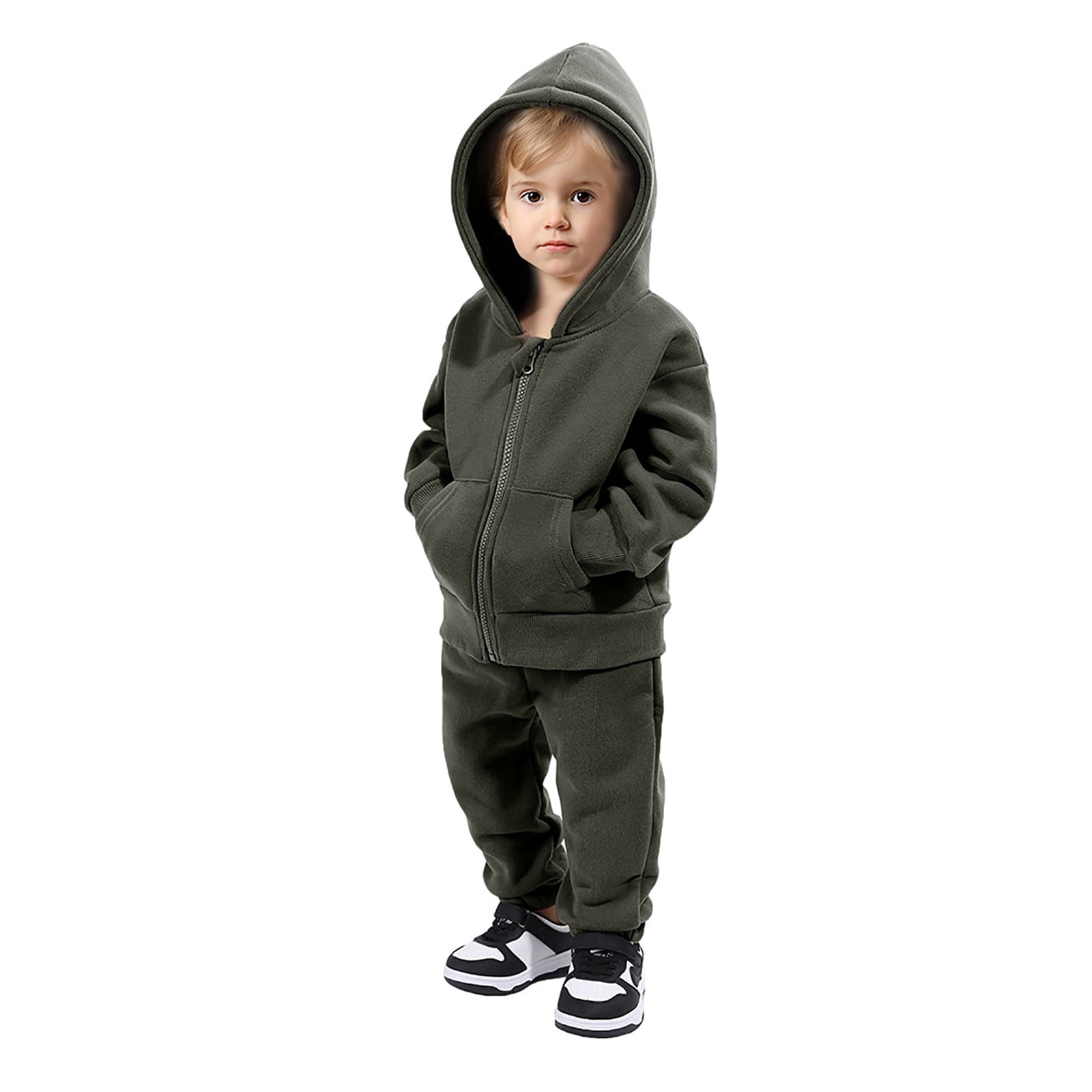 Linfrsh 2pcs Baby Boys Girl Ladybug Long Sleeve Pullover Hoodies and Trousers Set,Fall Winter Clothes Outfit Z1-Black,4-5 Y