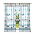 thumbnail image 6 of Yayeee Window Curtains Set of 2 for Living Room Light Filtering 63"x52", Boat Anchor Stripes Pattern, 6 of 7