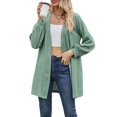 thumbnail image 2 of Women'S Crochet Open Cardigan Long Sleeve Cover Up Summer Dark Green S, 2 of 9