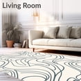thumbnail image 2 of ODIKA 3'x5' Machine Washable Non-Slip Area Rug, Abstract Nordic Waves Featuring Art Influences High Traffic Rug, Ivory, 463942, 2 of 7