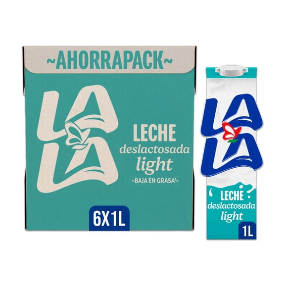 Leche Lala UHT deslactosada light 6 pack 1 l c/u