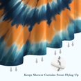 thumbnail image 6 of Orange Blue Tie Dye Spiral Pattern Shower Curtain 72"x72" ,Bathroom Decorative Shower Curtains Set with 12 Hooks,Modern Waterproof Washable Shower Curtain, 6 of 6