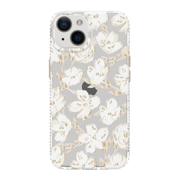 Coque de téléphone White Whisp Fashion pour iPhone 16e / iPhone 14 / iPhone 13 Du glamour pour vous!