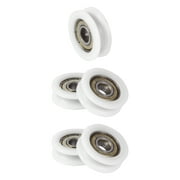 5 Pcs Plastic Bearing Silent Pulley Housewares Pulley for Washing Wire with Screw Sheave Ball Bearing Round Pulley