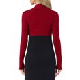 thumbnail image 3 of INSPIRE CHIC Women's Halloween Bolero Shrugs Long Sleeves Open Front Cotton Knit Crop Shrugs Deep Red XL, 3 of 6