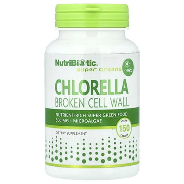 NutriBiotic Super Greens, Chlorella, 150 Vegan Tablets (500 mg per Tablet)