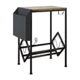 thumbnail image 1 of Mesa auxiliar rodante con soporte para tocadiscos, con carrito grande de almacenamiento de discos de vinilo, soporte para grabación de mesa para , L L, 1 of 8