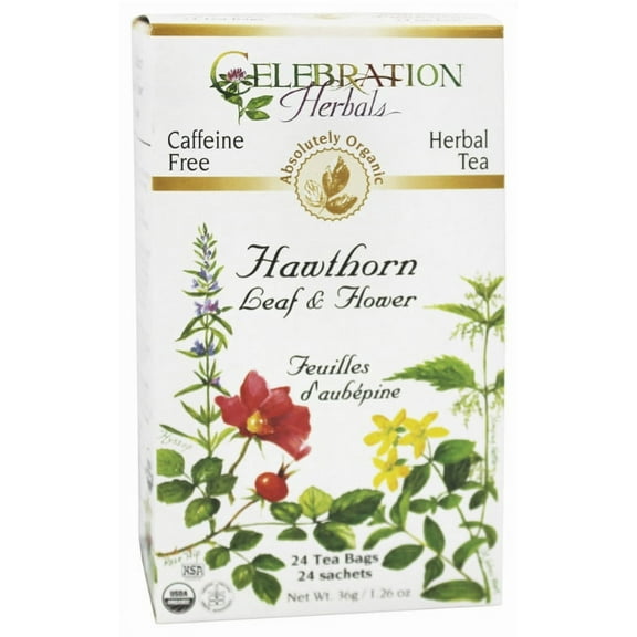 Celebration Herbals Hawthorn Leaf & Flower Organic, 24 Ct
