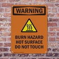 thumbnail image 4 of (2 Pack) Burn Hazard Hot Surface With Symbol OSHA Warning Sign 12 Inch X 18 Inch Plastic Sign, Weather Resistant, UV Protected for Workplace, Business, and Construction Site, Made in, 4 of 8