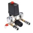 thumbnail image 1 of Compresor De Aire Interruptores De Control De Presión Con Regudor De Presión Conjunto De Accesorios De Válvu De Seguridad ~ 90-120PSI, 5, Neg SM SunniMix Manómetro del regulador del colector, 1 of 6