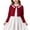 Wine, variant on Kids 3D Flower Long Sleeve Round Neck Knit Cardigan Casual Loose Sweater Coat For Kids