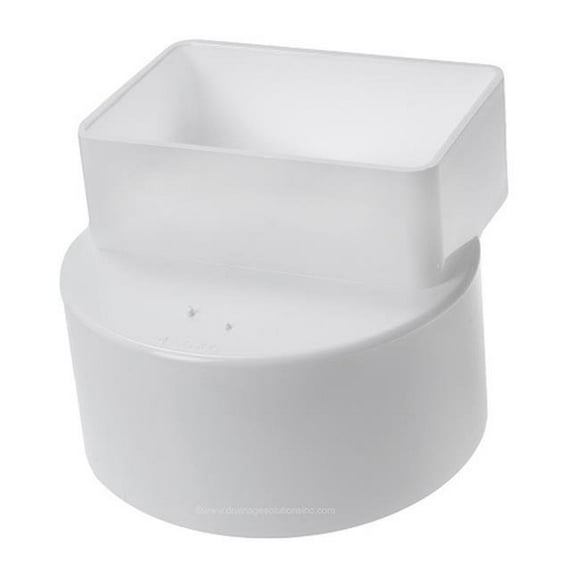 4 x 6 x 6 in. Downspout Adapter PVC SDR35