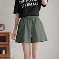 thumbnail image 4 of Womens Casual Shorts Drawstring Sweat Elastic Waist Running Workout With Pockets Girls Bottoms Shorts, 4 of 4