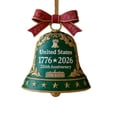 thumbnail image 2 of USA 250th Anniversary Bell Ornament Acrylic Vintage Doorbell Hanging Decorations for Christmas Tree Patriotic Holidays Home Garden Party Commemorative Collectibles Good Luck Gift, 2 of 3