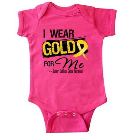 

Inktastic Childhood Cancer Ribbon For Me Gift Baby Boy or Baby Girl Bodysuit