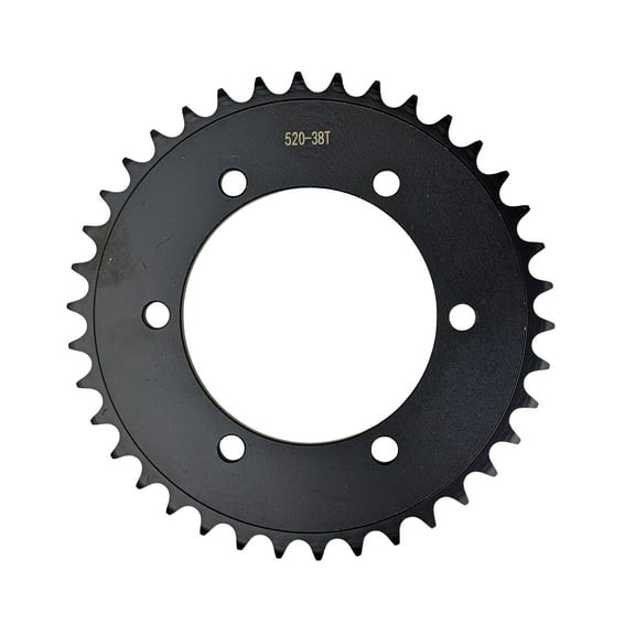 38 Tooth Rear Drive Sprocket 6-Hole, 520 Chain Size - Compatible for Jonway XMT 250 EFI Manual 6 Speed Motorcycle