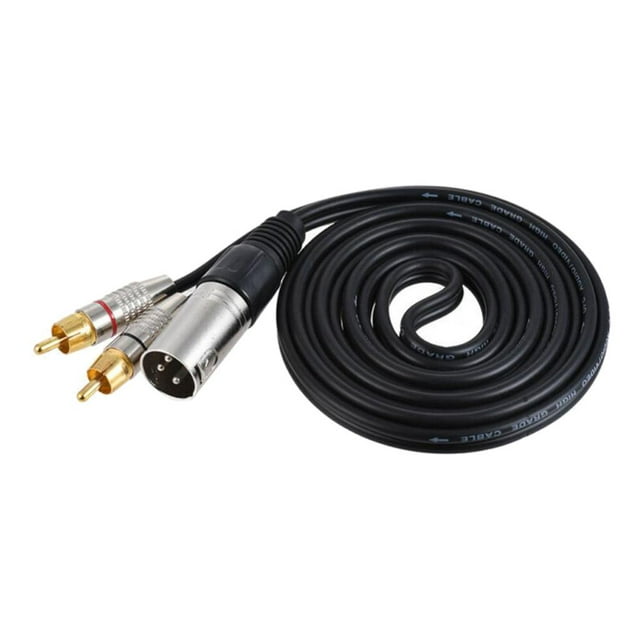 RCA Male To XLR Female,Professional Microphone Cable, Powered Speakers and Other Pro Devices Audio Connection Cable , Black, 0.3M