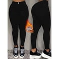 thumbnail image 2 of Women's High Waisted Skinny Jeans Slightly Stretchy Ultra Soft Plush Lined Suitable for wearing in autumn and winter, 2 of 7