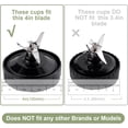 thumbnail image 3 of 5-piece Blender Replacement Parts 24oz Ninja Blender Cups with To-Go Lids, 7 Fins Extractor Blade Compatible with Nutri Ninja Auto iQ Blenders BL2012 BN801 BL480 BL682 BL642, 3 of 6