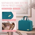 thumbnail image 4 of HOTOR Travel Toiletry Bag for Women & Men, Spacious Hanging Hook Makeup Bag for Travel Essentials, Teal, 4 of 6