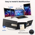 thumbnail image 3 of Sharanix Extensor de pantalla para computadora portátil actualizado, monitor triple portátil de 15,6" para computadora portátil de hasta 17,3" con pantalla IPS FHD 1080P, monitor extendido para comput, 3 of 5