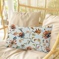 thumbnail image 4 of Green Spring Floral Pillow Covers, Linen Long Throw Pillow Case, Summer Botanical Vintage Birds Holiday Pillow Protector Decorative Cushion Cover for Living Room/Bedroom 20" x 30", 4 of 8