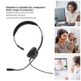 thumbnail image 4 of Single Ear Headset, Call Center Headset Wired Headphones With Microphone, Telephone Computer Headphones For Business Classroom Home, 4 of 8