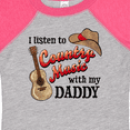 thumbnail image 4 of Inktastic I Listen to Country Music with My Daddy Guitar and Hat Boys or Girls Baby Bodysuit, 4 of 5